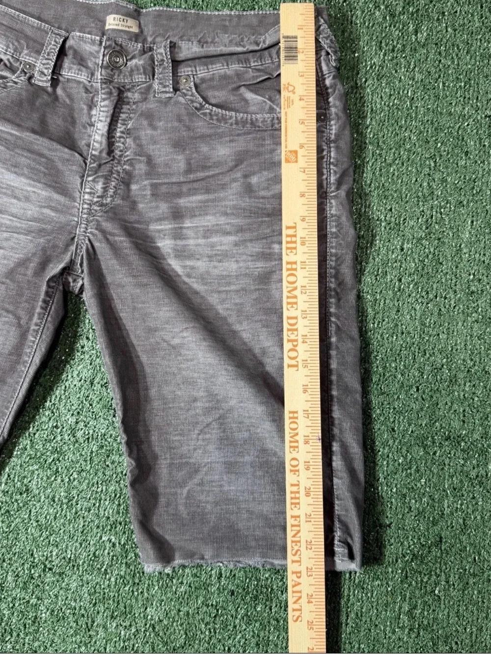 True Religion Ricky Corduroy Jean Shorts Men's Cut Off Y2k Size 36